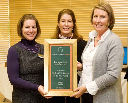Just Ask Restaurant of the Year 2012 - Farmgate Cafe Cork City Ireland